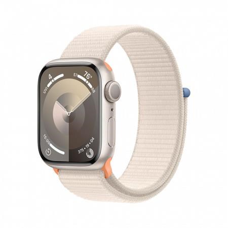 Apple Watch Series 9 GPS 45mm Starlight Aluminium Case with Starlight Sport Loop0 