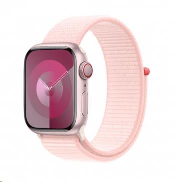 Apple Watch Series 9 GPS + Cellular 41mm Pink Aluminium Case with Light Pink Sport Loop0 