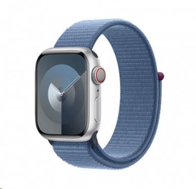 Apple Watch Series 9 GPS + Cellular 41mm Silver Aluminium Case with Winter Blue Sport Loop0 