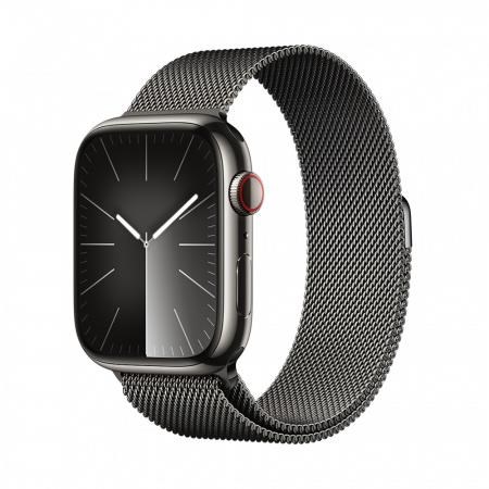 APPLE Watch Series 9 GPS + Cellular 45mm Graphite Stainless Steel Case with Graphite Milanese Loop0 