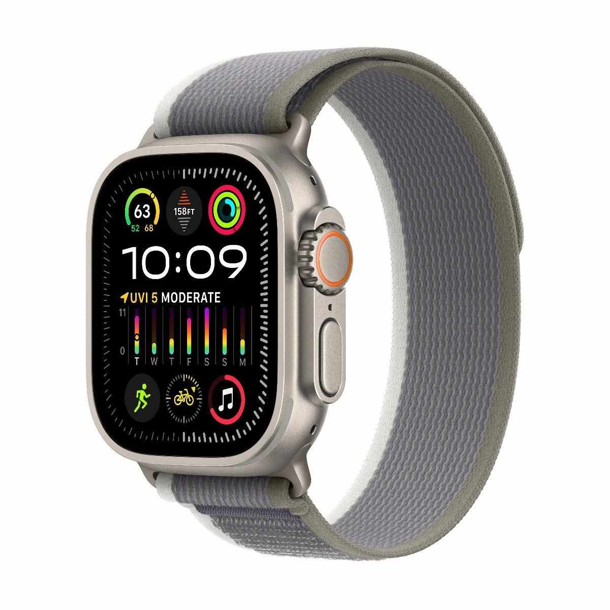 Apple Watch Ultra 2/ 49mm/ Titan/ Šport Band/ Green-Grey Trail/ -M/ L0 