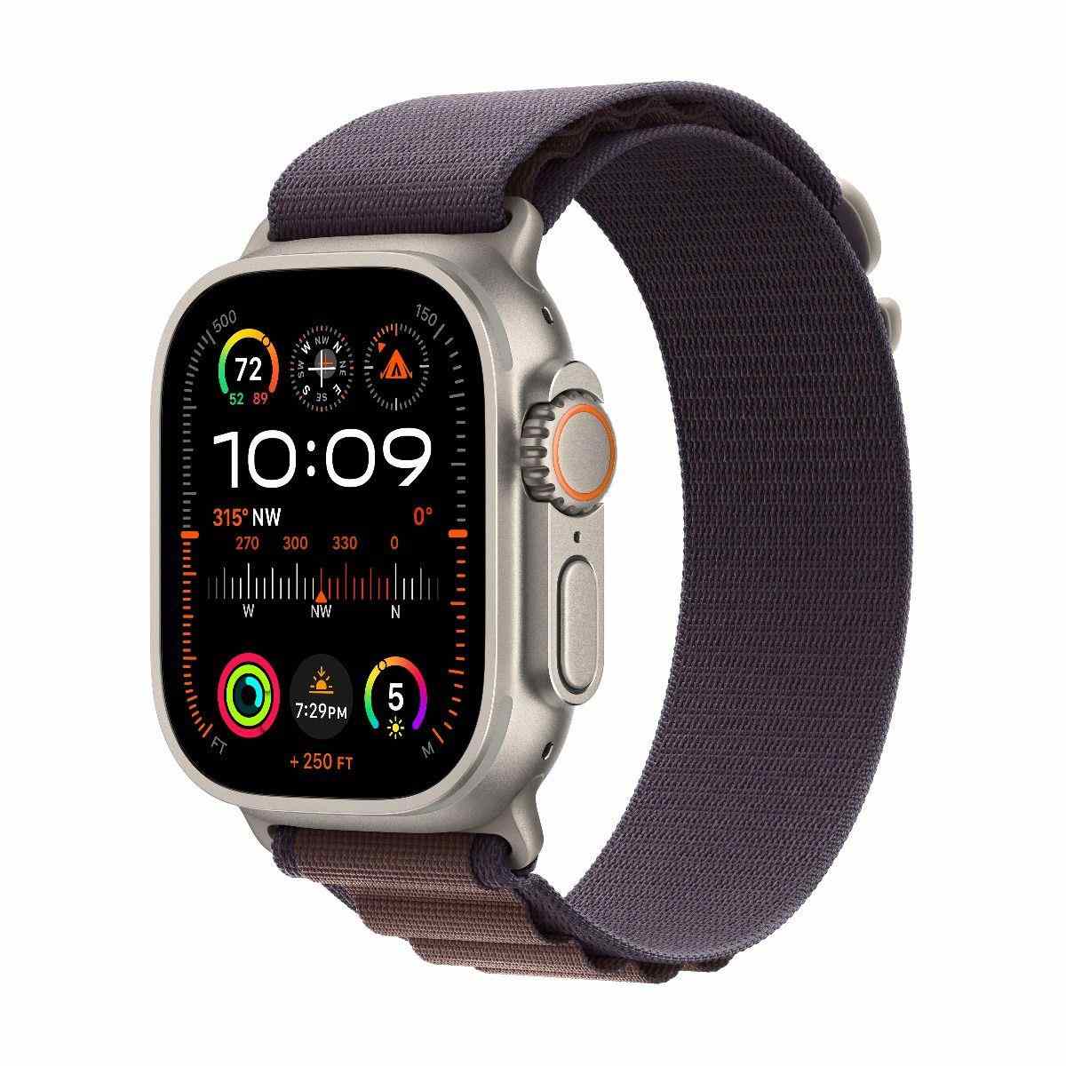 Apple Watch Ultra 2 GPS + Cellular, 49mm Titanium Case with Indigo Alpine Loop - Large0 