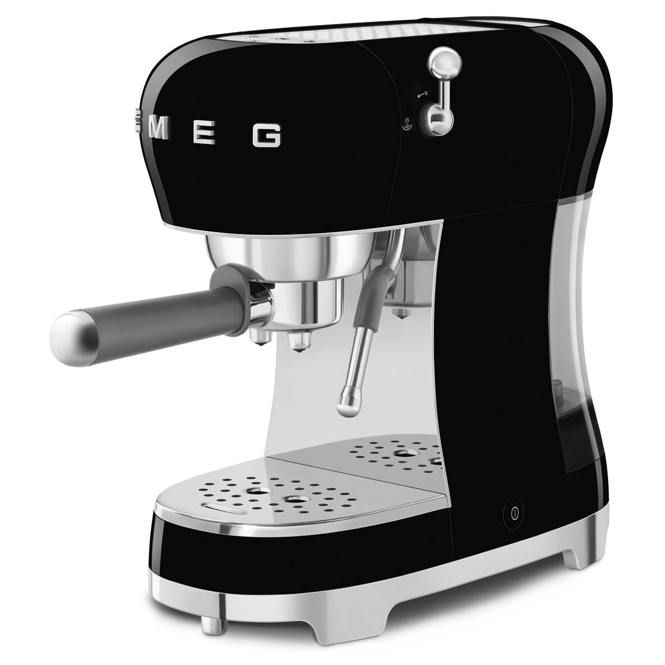 Smeg ECF02BLEU kávovar na espresso,  pákový,  1350 W,  15 bar,  termoblok,  pasivní ohřívač šálků,  černý5 