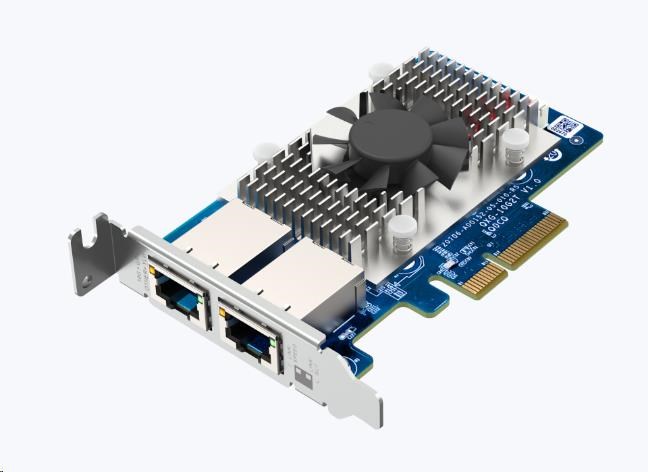 QNAP QXG-10G2T Síťová rozšiřující karta pětirychlostní sítě 10 GbE,  dvouportová 10GBASE-T0 