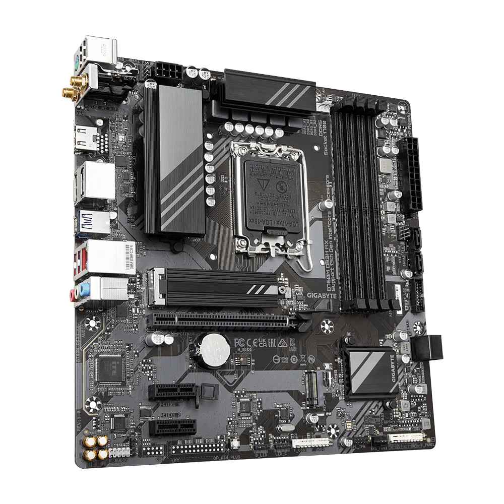 GIGABYTE MB Sc LGA1700 B760M DS3H AX,  Intel B760,  4xDDR5,  2xDP,  1xHDMI,  WI-FI,  mATX3 