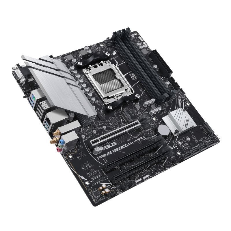 ASUS MB Sc AM5 PRIME B650M-A WIFI II,  AMD B650,  4xDDR5,  1xDP,  1xHDMI,  1xVGA,  WI-FI,  mATX2 