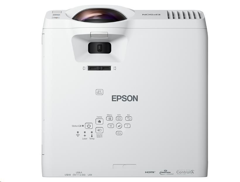 EPSON projektor EB-L210SF,  1920x1080,  4000ANSI,  2.500.000:1,  USB,  LAN,  WiFi,  VGA,  HDMI,  Repro 16 W,  5 LET ZÁRUKA2 