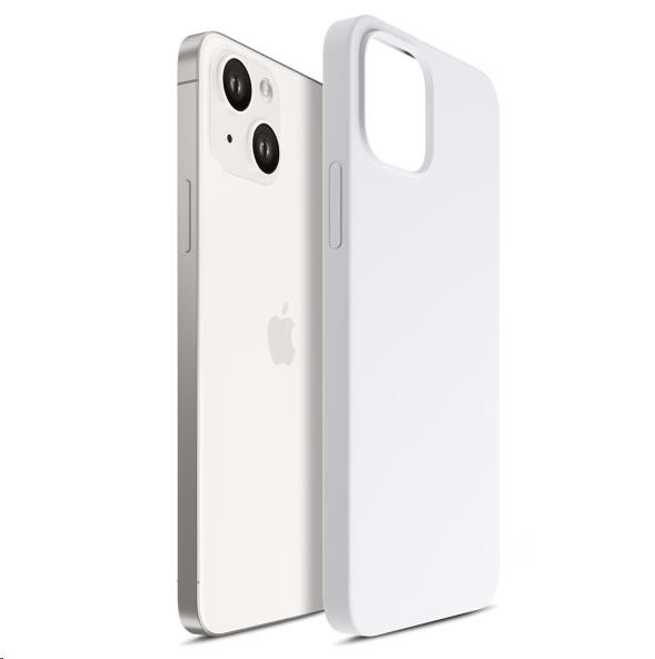 3mk ochranný kryt Hardy Silicone MagCase pro Apple iPhone 15,  Silver-White1 