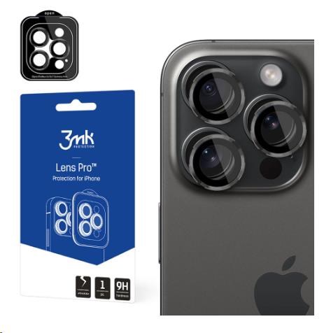 3mk ochrana kamery Lens Protection Pro pro Apple iPhone 15,  Graphite0 