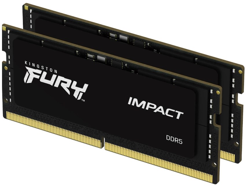Kingston FURY Impact/ SO-DIMM DDR5/ 32GB/ 6400MHz/ CL38/ 2x16GB/ Black0 