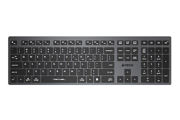 A4tech FBX50C,  bezdrátová kancelářská klávesnice,  šedá0 