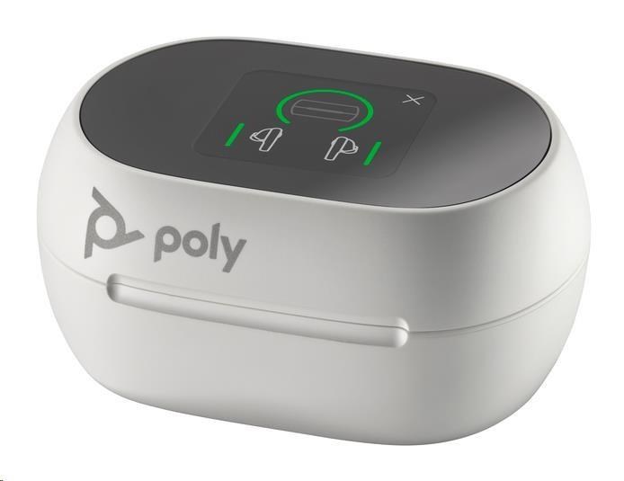 Poly Voyager Free 60+ bluetooth headset,  BT700 USB-A adaptér,  dotykové nabíjecí pouzdro,  bílá0 