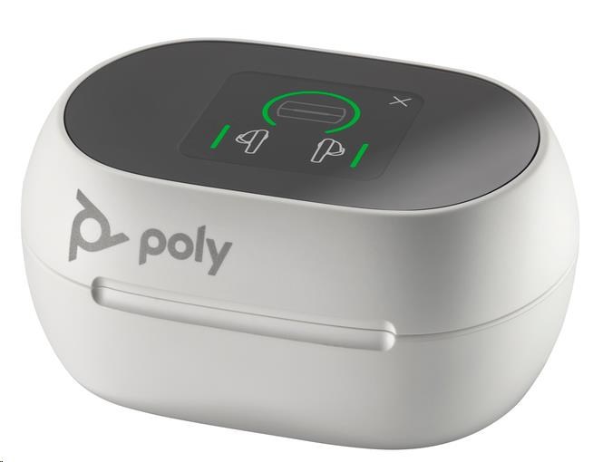 Poly Voyager Free 60+ MS Teams bluetooth headset,  BT700 USB-A adaptér,  dotykové nabíjecí pouzdro,  bílá0 
