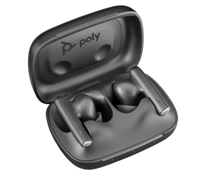 Poly Voyager Free 60 bluetooth headset,  BT700 USB-A adaptér,  nabíjecí pouzdro,  černá0 