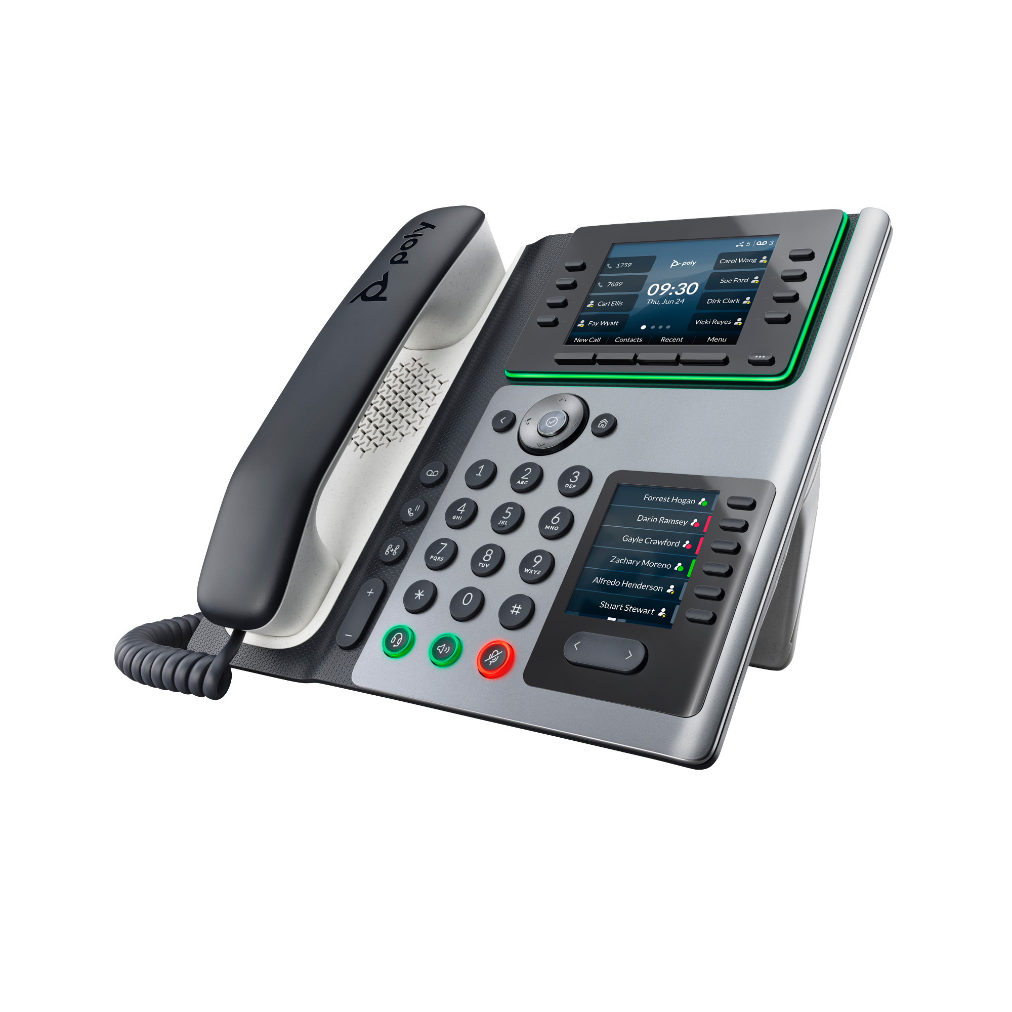 Poly Edge E400 IP Phone and PoE-enabled7 