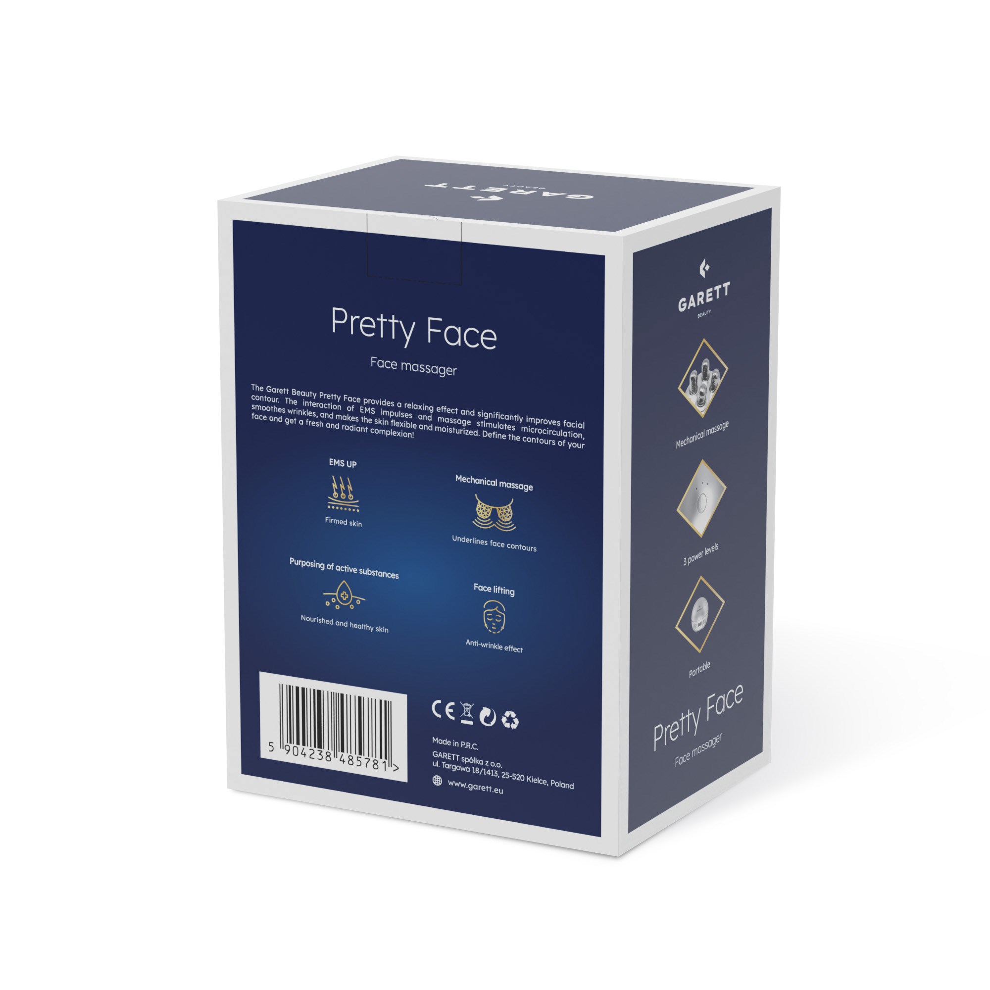 Garett Garett Beauty Pretty Face - masážní přístroj na obličej s funkcí EMS5 