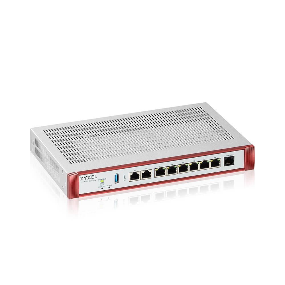 Zyxel USG FLEX200 H Series,  User-definable ports with 2*2.5G & 6*1G,  1*USB with 1 YR Security bundle3 