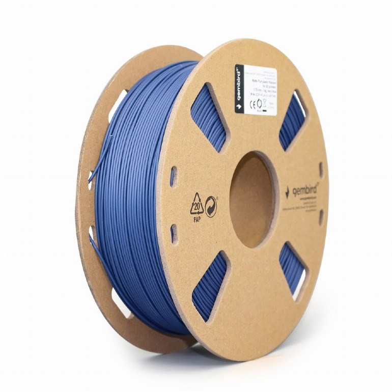 GEMBIRD Tisková struna (filament) PLA MATTE, 1,75mm, 1kg, modrá0 