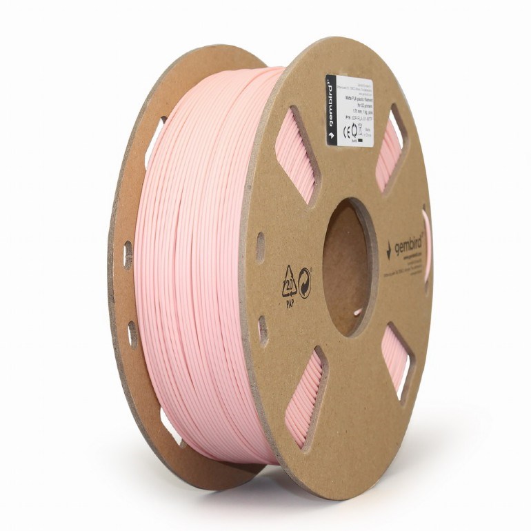 GEMBIRD Tisková struna (filament) PLA MATTE, 1,75mm, 1kg, růžová0 