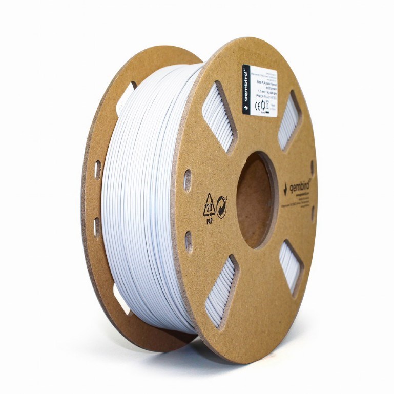 GEMBIRD Tisková struna (filament) PLA MATTE,  1, 75mm,  1kg,  šedá0 