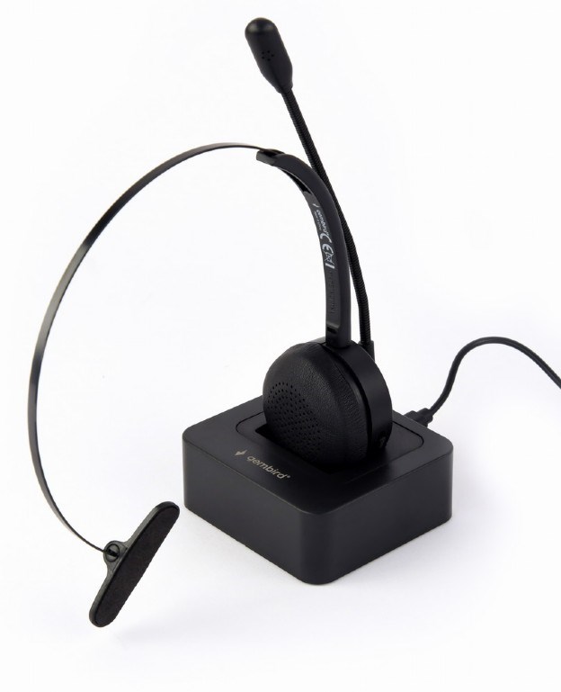 GEMBIRD Sluchátka BTHS-M-01,  vhodné pro call centra,  mikrofon,  Bluetooth,  černé0 