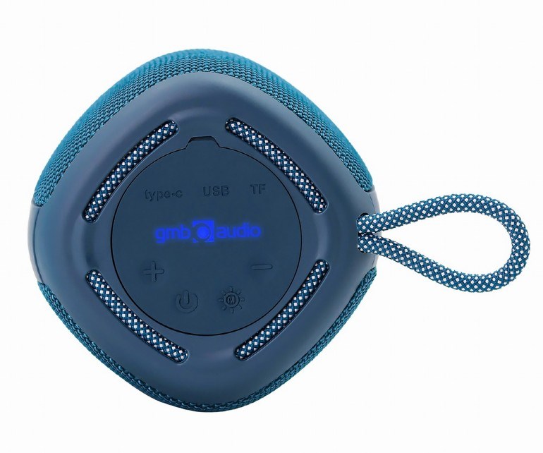 GEMBIRD Repro SPK-BT-LED-03-B, Bluetooth, 5W, RGB LED podsvícení, modrá2 
