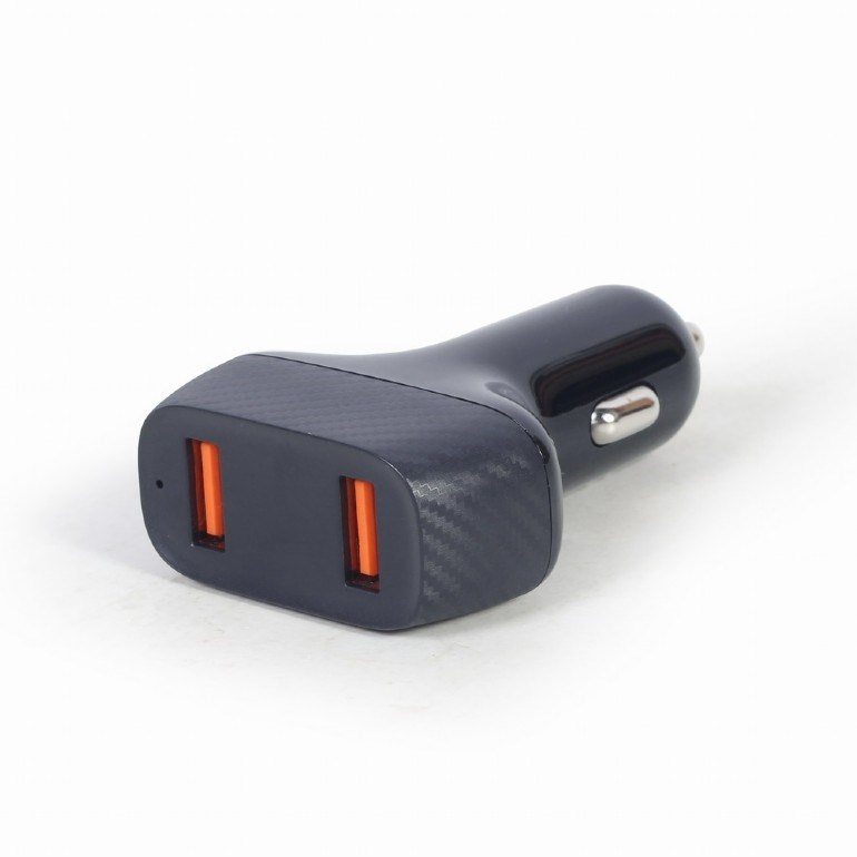 GEMBIRD Nabíječka do auta,  2x USB,  rychlo-nabíječka,  QC3.0,  36 W,  černá0 