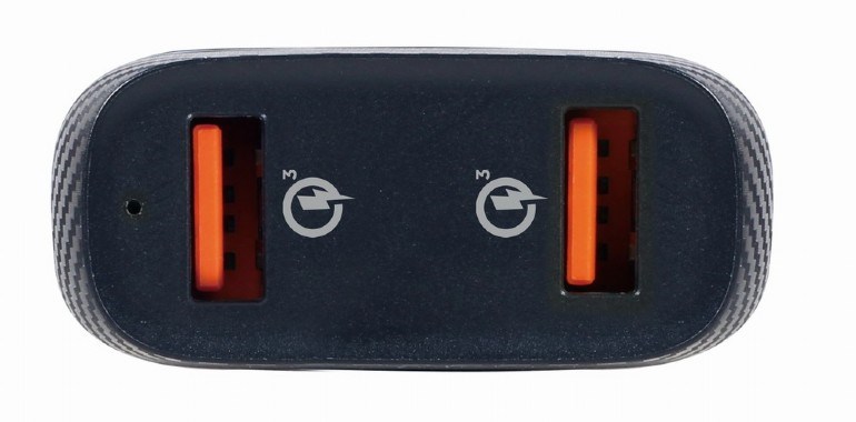 GEMBIRD Nabíječka do auta,  2x USB,  rychlo-nabíječka,  QC3.0,  36 W,  černá1 
