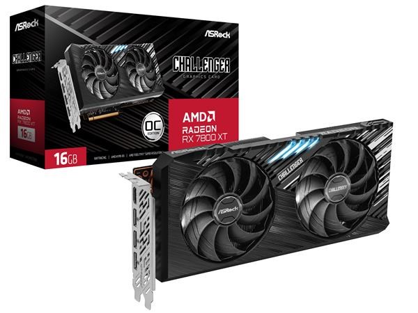 ASRock VGA AMD Radeon RX 7800 XT Challenger 16GB OC,  RX 7800 XT,  16GB GDDR6,  3xDP,  1xHDMI3 