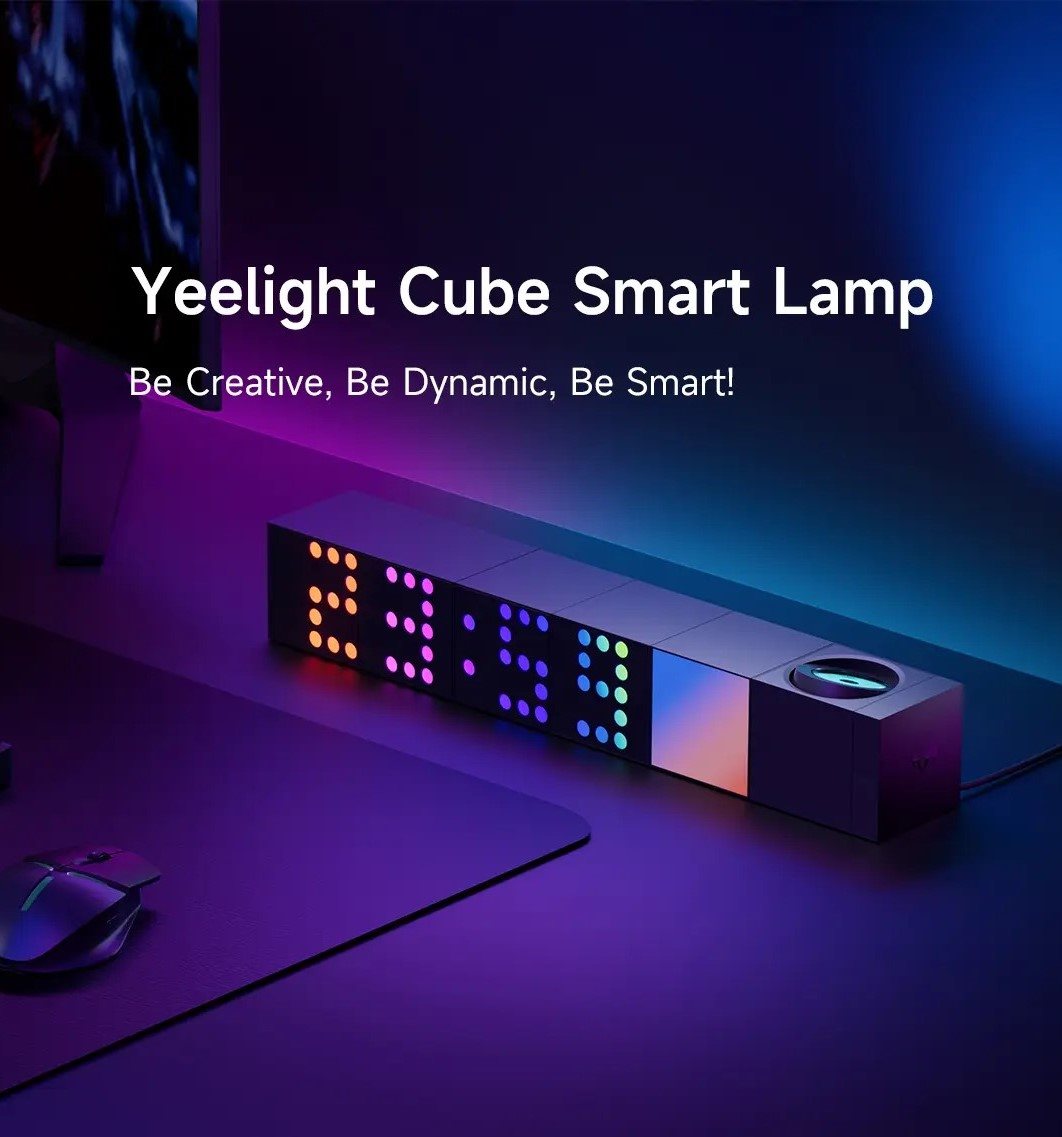 Yeelight CUBE Smart Lamp -  Light Gaming Cube Panel - Rooted Base4 