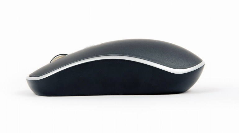 GEMBIRD myš MUSW-4B-06,  černo-stříbrná,  bezdrátová,  USB nano receiver2 