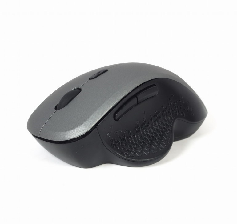 GEMBIRD myš MUSW-6B-02,  černo-stříbrná,  bezdrátová,  USB nano receiver0 