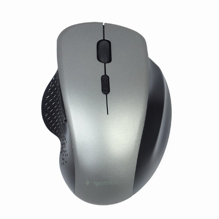 GEMBIRD myš MUSW-6B-02,  černo-stříbrná,  bezdrátová,  USB nano receiver1 