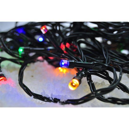 Solight LED venkovní vánoční řetěz,  200 LED,  20m,  přívod 5m,  8 funkcí,  časovač,  IP44,  vícebarevný1 
