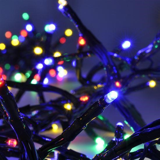 Solight LED venkovní vánoční řetěz s dálkový ovládáním a zvukovým senzorem - Cluster,  576 LED0 