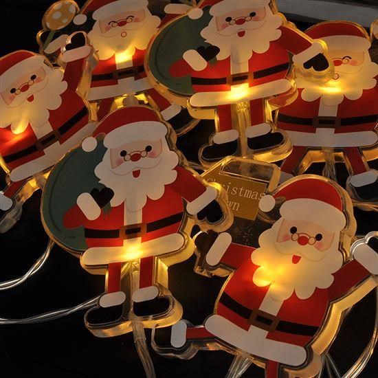 Solight LED okenní řetěz - Santa,  6x LED,  přísavný,  120cm,  2x AA7 