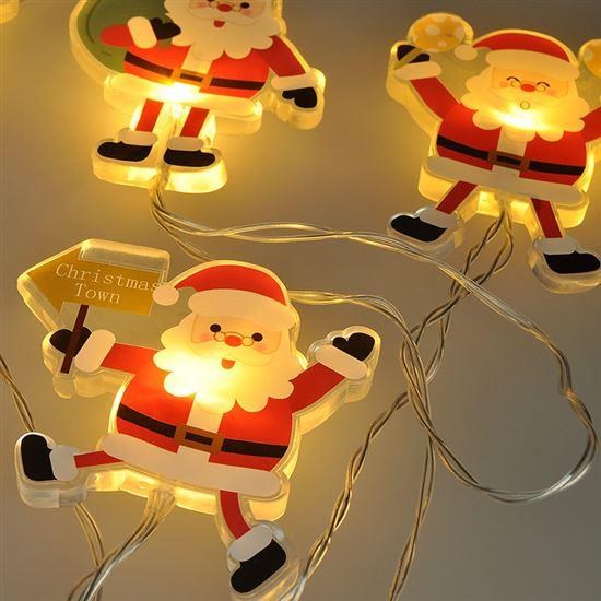 Solight LED okenní řetěz - Santa,  6x LED,  přísavný,  120cm,  2x AA6 