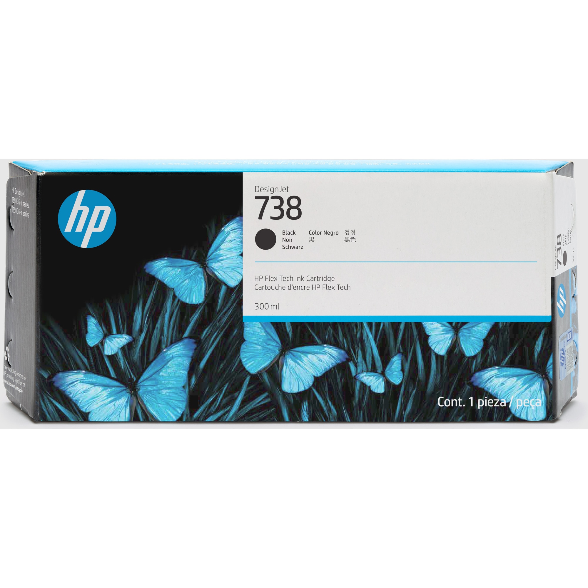 HP 738 300-ml Black DesignJet Ink Cartridge0 