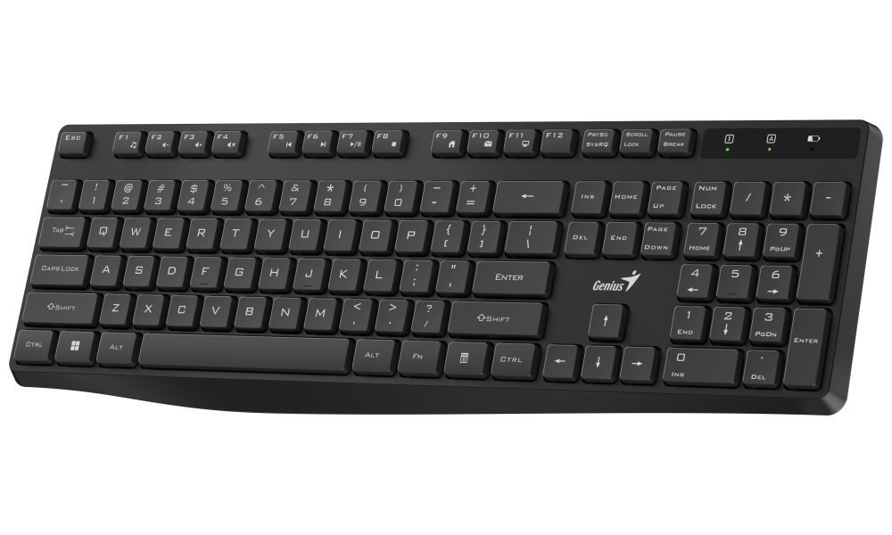 GENIUS klávesnice KB-7200,  bezdrátová 2, 4GHz,  Mini-receiver,  USB,  CZ+SK layout,  černá2 