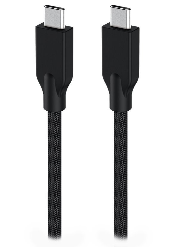 GENIUS nabíjecí kabel ACC-C2CC-3A,  100cm,  USB-C na USB-C,  3A,  PD60W,  opletený,  černý0 