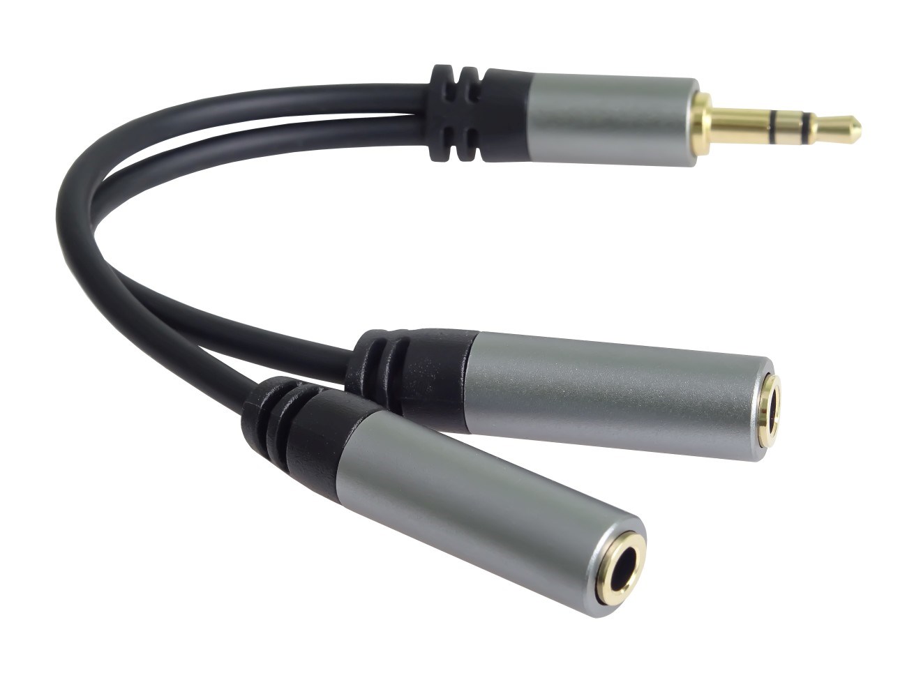 PremiumCord rozdvojka HQ 3, 5mm Jack Male - 2x Jack Female 15cm1 