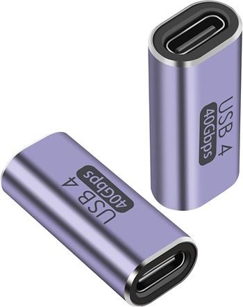 PremiumCord 40Gbps Aluminium USB-C Female - USB-C Female spojka0 