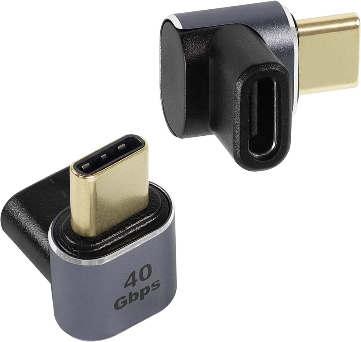 PremiumCord Adaptér USB-C na USB-C,  USB 4.0,  zahnutý 90°0 