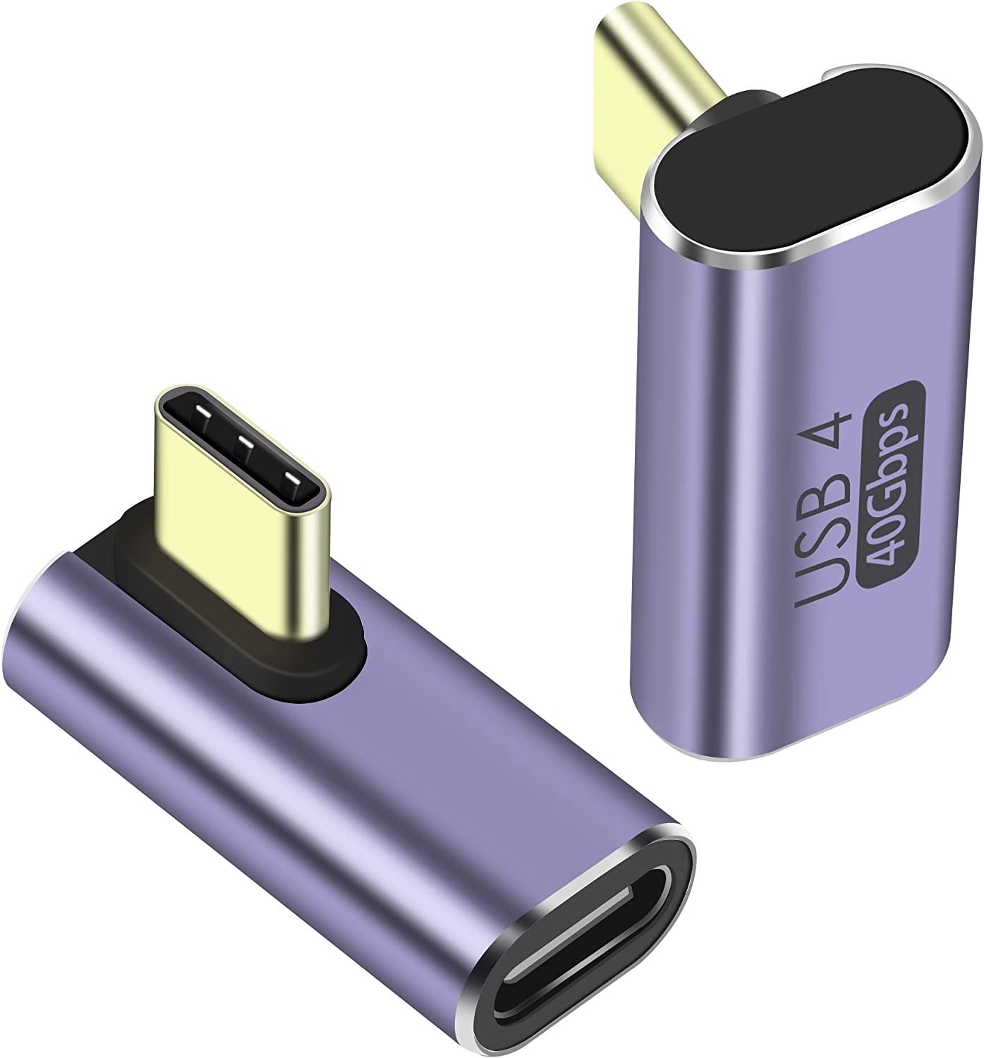 PremiumCord Adaptér USB-C na USB-C,  USB 4.0,  zahnutý 90°0 