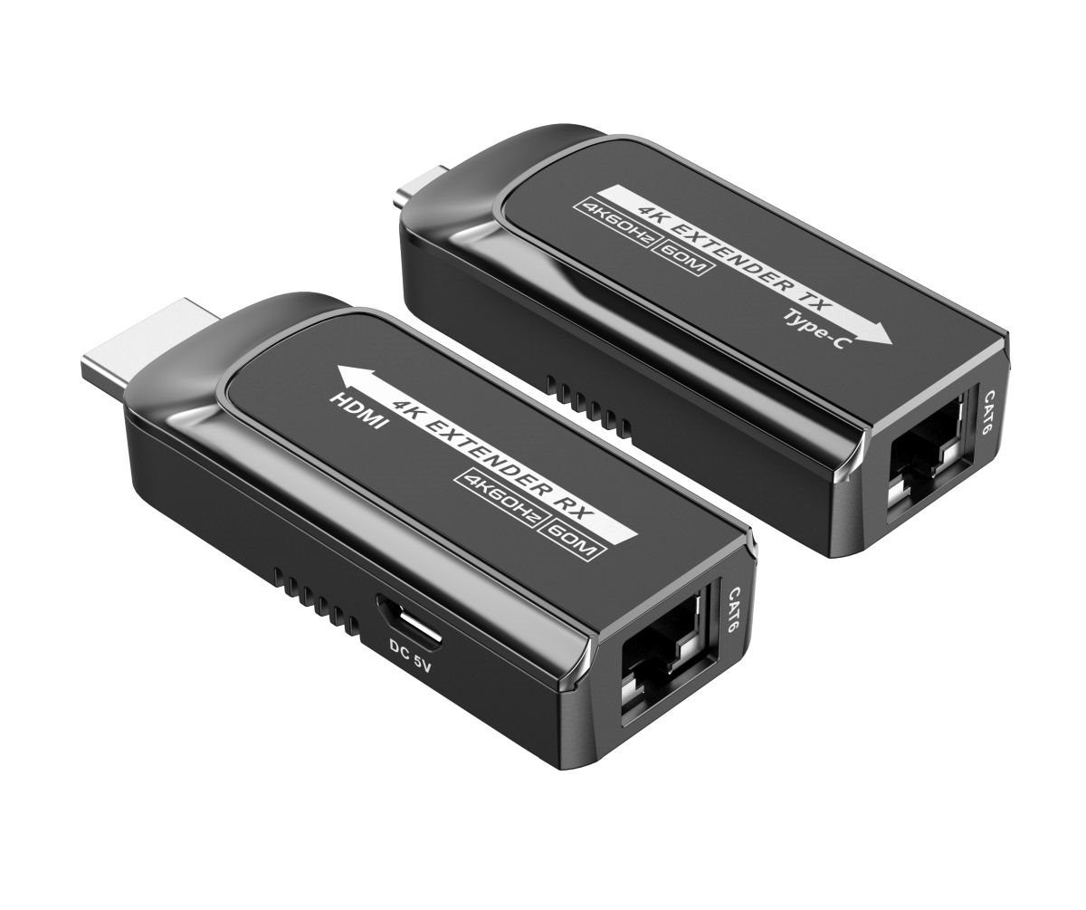 PREMIUMCORD USB-C na HDMI extender přes Cat5e/6/6a 4K@60Hz na 60m1 
