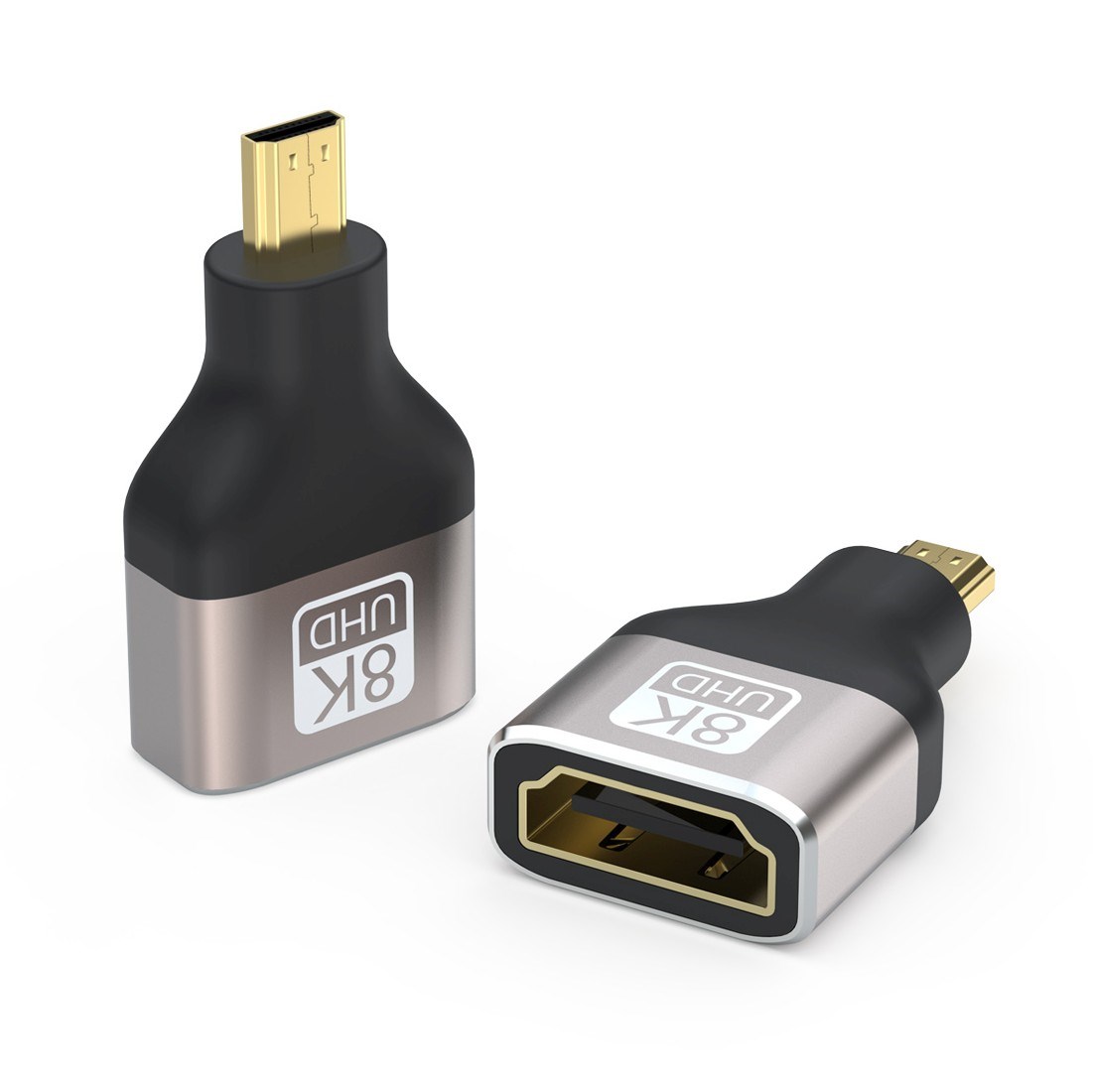 PREMIUMCORD Adapter 8K HDMI Typ A - micro HDMI Typ D,  kovová,  pozlacená0 