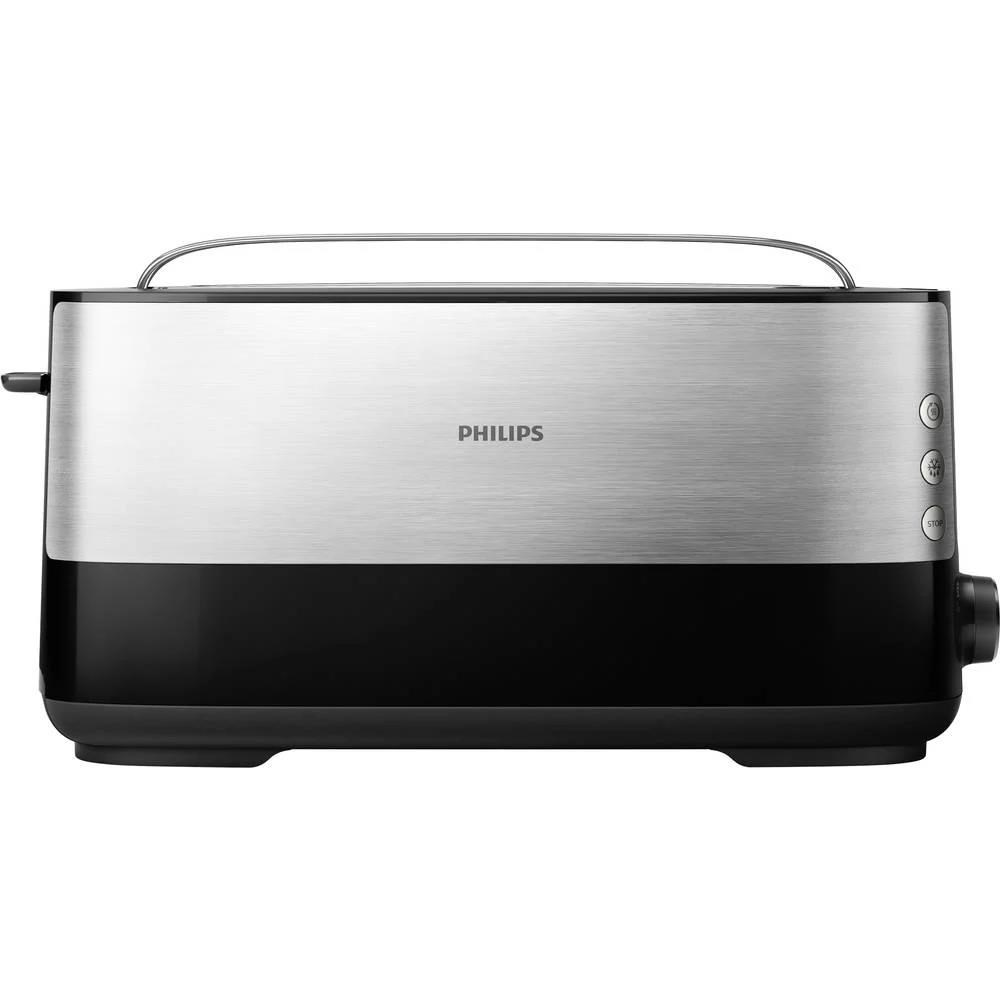 Philips HD2692/ 90 Viva topinkovač,  1030 W,  1 dlouhý slot,  2 topinky /  toasty,  8 stupňů opečení,  chromová /  černá0 