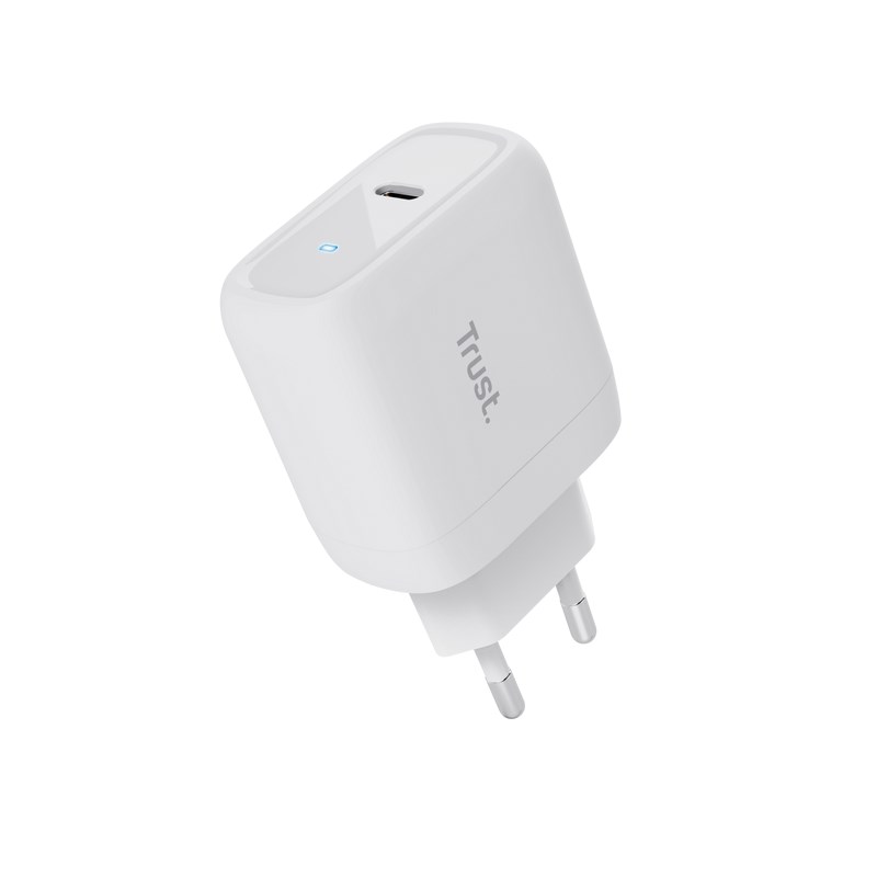 TRUST nabíječka 45W Maxo,  USB-C,  Nabíječka do zdi,  2m USB-C kabel,  bílá1 