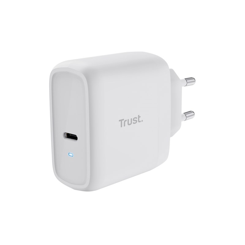 TRUST nabíječka 65W Maxo,  USB-C,  Nabíječka do zdi,  2m USB-C kabel,  bílá0 