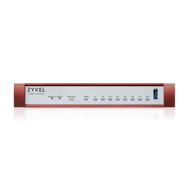 Zyxel USG FLEX 100HP,  7 Gigabit user-definable ports,  1*1G PoE+,  1*USB with 1 YR Gold Security Pack0 